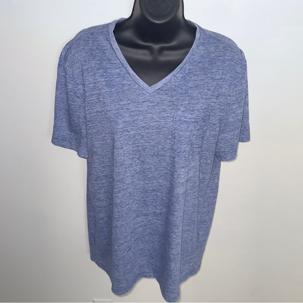 VTG‎ Banana Republic Slate Blue V-Neck Tee Sz Large